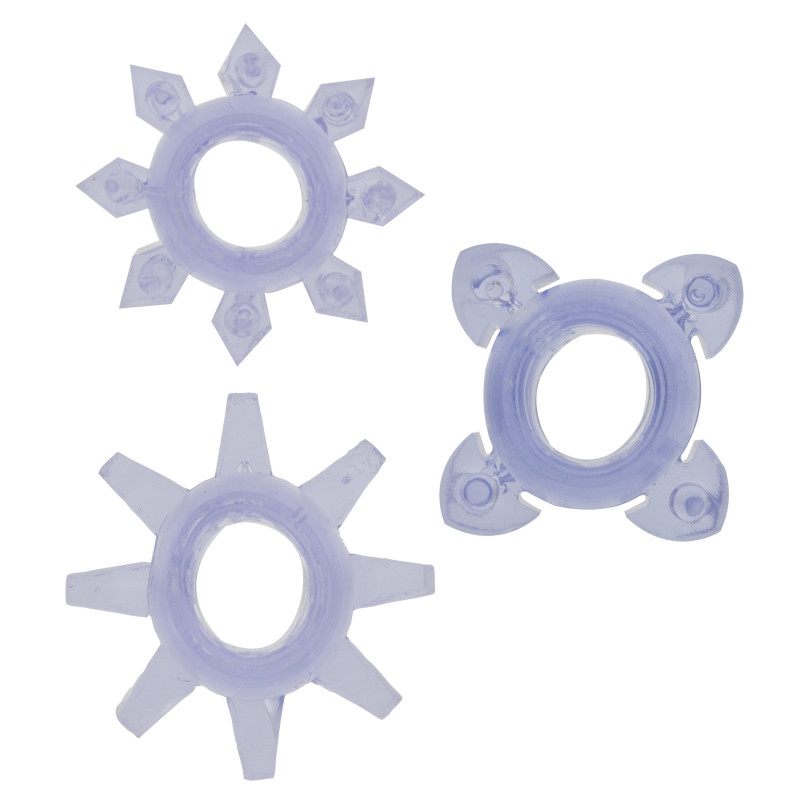 Basics TOYJOY 3 cockrings mini Tickle C-Rings Violet
